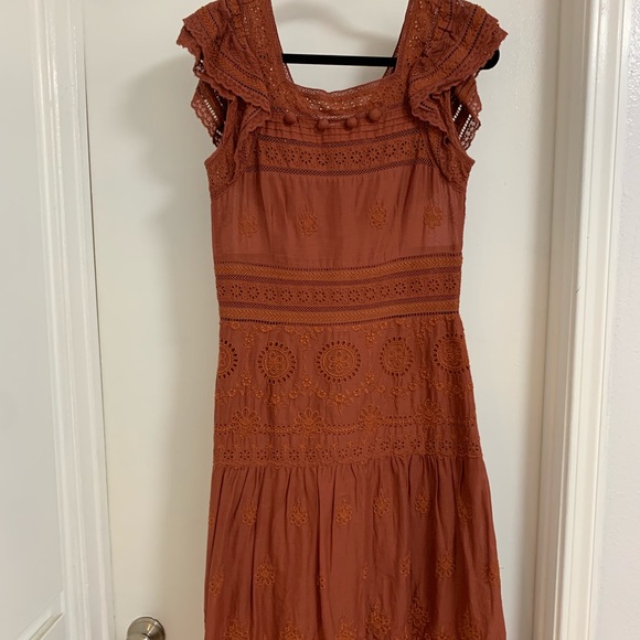 Sea Sofie Lace Flutter Sleeve Midi Dress - Picture 5 of 8